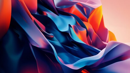 Abstract Colorful Swirling Fluid Shapes