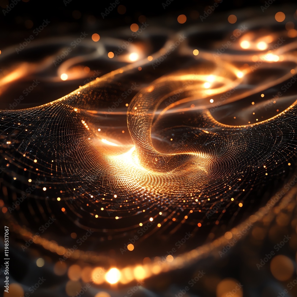 Poster elegant swirling patterns of light and energy creating a mesmerizing abstract design in a dark backg