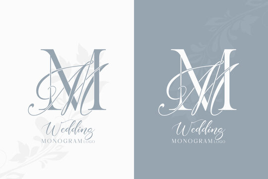 MM initial letter wedding logo monogram logo
