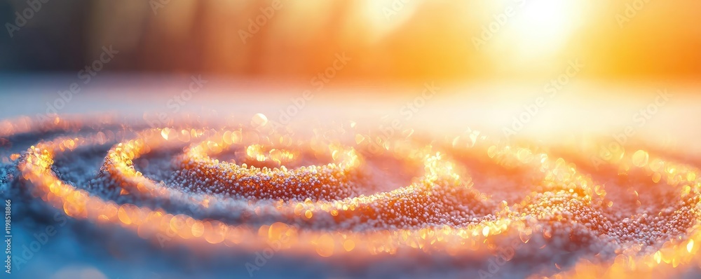Poster dust pollution idea. a close-up view of a water ripple with sunlight reflecting beautifully.