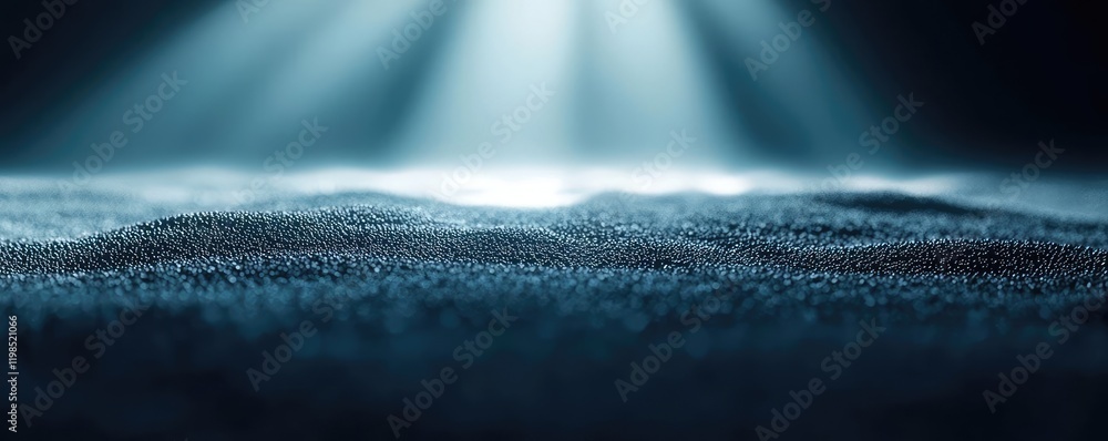 Aufkleber dust pollution idea. a serene underwater scene illuminated by soft rays of light filtering through t