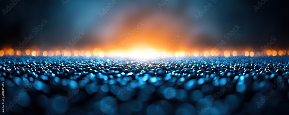 Poster dust pollution idea. stunning abstract view of shimmering water droplets with a warm glow backdrop.