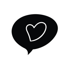 Valentines day chat decoration. Vector minimalism vector illustration