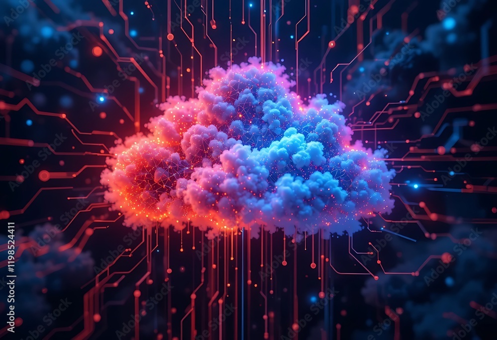 Poster cloud computing network digital technology innovation