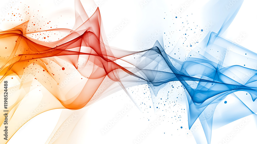Poster dynamic flow of colorful smoke waves abstract art visual design vibrant environment digital perspect