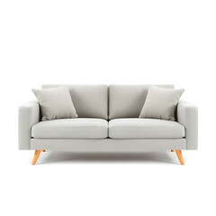 Fototapeta premium Stylish Dark Gray Sofa with Classic Design.
