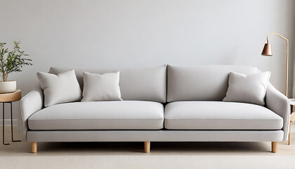 Stylish Dark Gray Sofa with Classic Design.
