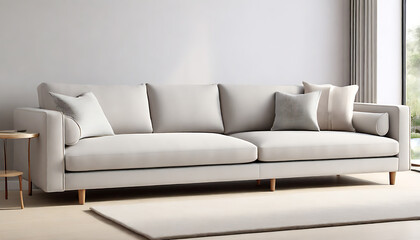 Stylish Dark Gray Sofa with Classic Design.