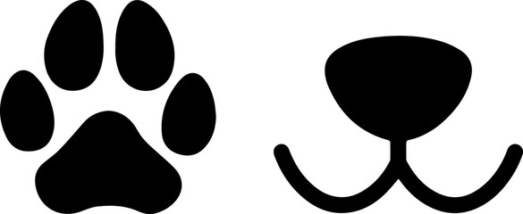 dog line icons design for templates.