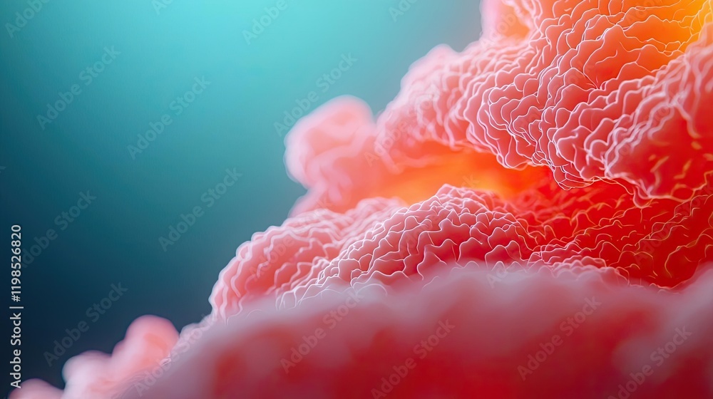 Poster dust pollution idea. close-up of vibrant coral texture showcasing intricate details and colors.