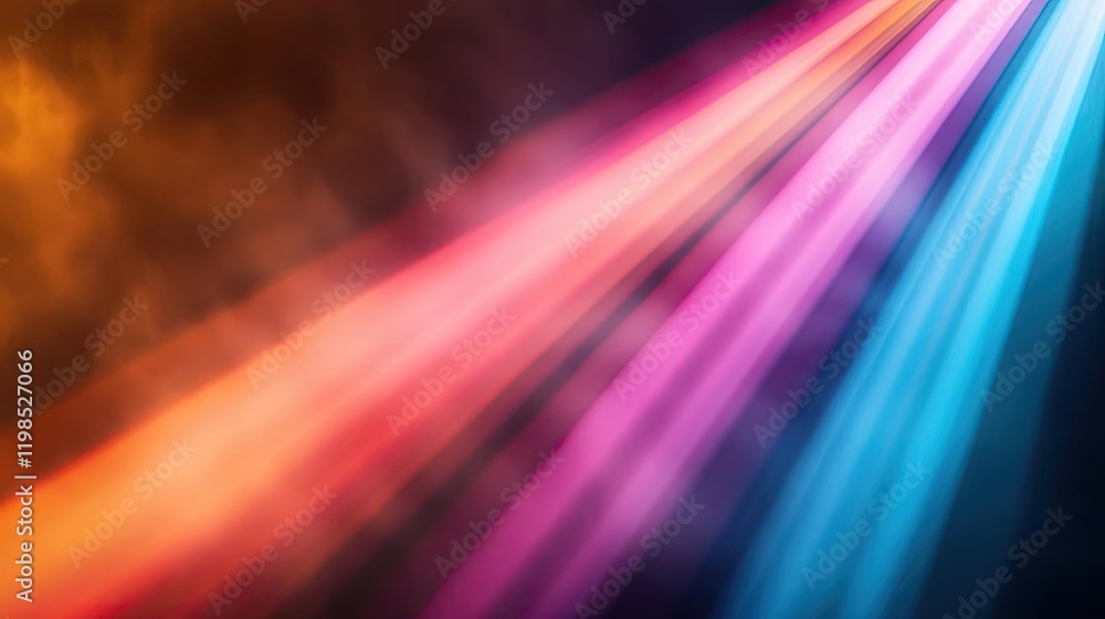 Poster dust pollution concept. vibrant light beams create a stunning colorful background for various design