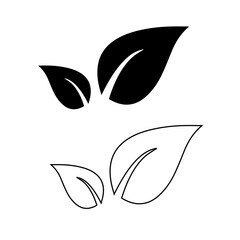 Obraz premium leaves line and shape icons design for templates.