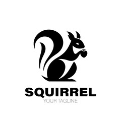 Squirrel Logo. Squirrel Logo Design. Squirrel Logo Brand. Squirrel Logo Vector Design Isolated on White Background