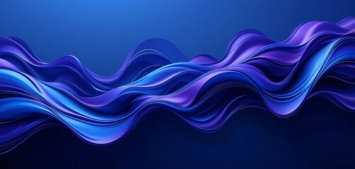Fototapeta premium Abstract Blue Purple Wave Abstract Background Design
