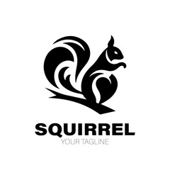 Squirrel Logo. Squirrel Logo Design. Squirrel Logo Brand. Squirrel Logo Vector Design Isolated on White Background