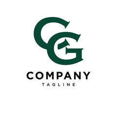 Letter C G Monogram Simple Logo Icon Vector