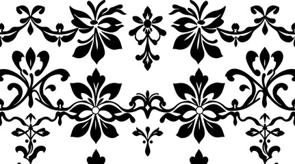 black and white floral pattern