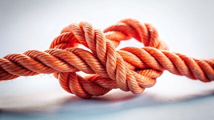 Close-up of Simple Rope Bend on White Background - Minimalist Fashion Photography