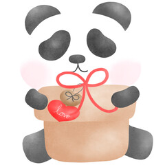 Valentine panda love mail © Mochipeach