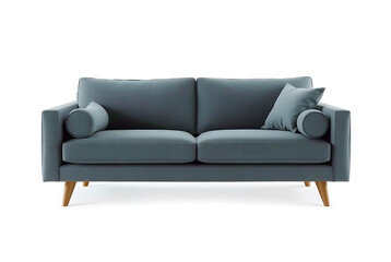 Stylish Dark Gray Sofa with Classic Design.