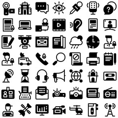 Journalism Journalist Icon Set. Perfect for user interface, new application
