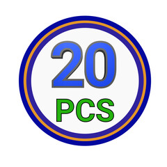 20 PCS logo design. The concept of the number of business units.