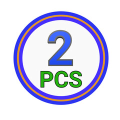 2 PCS logo design. The concept of the number of business units.