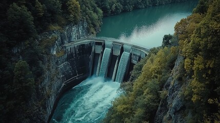 Anongsysamoud dam aerial insights into sustainable hydroelectric power generation