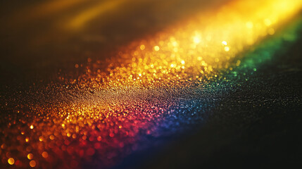Dreamy Holographic Rainbow Light Refraction Texture with Abstract Soft Bokeh