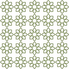 Islamic geometric pattern green color on white background. Modern trendy design.