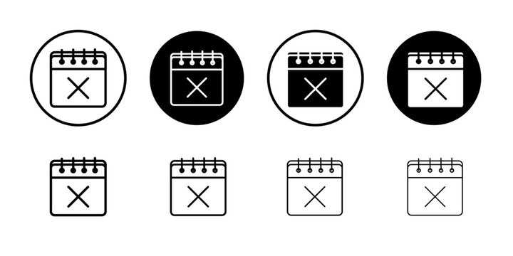 Cancel event icon Flat art illustration in outline