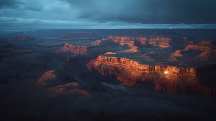Fototapeta premium Dramatic Sunset over Grand Canyon National Park Arizona USA Breathtaking Landscape Photography