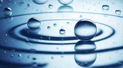 clear water droplets in clear water