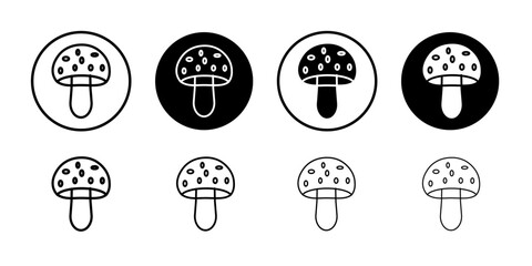 mushroom icon Flat art illustration in outline
