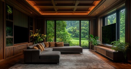 Elegant Living Room Design with Natural Light Elements