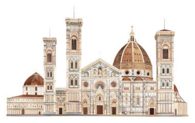 PNG Architecture illustration cathedral building.