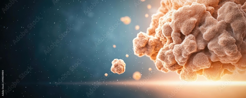 Aufkleber dust pollution concept. close-up of colorful particles creating a dynamic, vibrant abstract backdrop