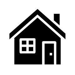 Simple Line Art Illustration of a Cozy Home icone vector design (1)