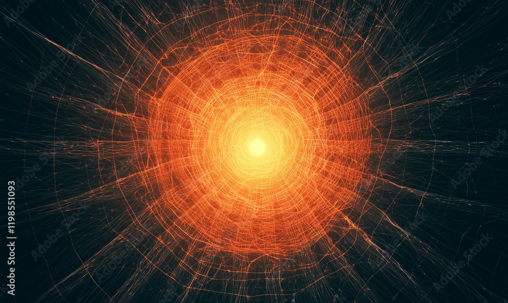 Aufkleber bright, radiant orb with dynamic rays emanating from a central point, creating a sense of energy and