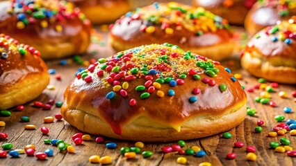 Delicious Sweet Esfiha Sprinkled with Colorful Confetti