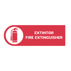 extintor fire extinguisher sign for templates.