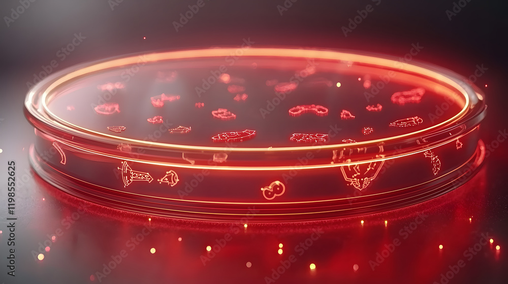 Poster innovative science experiment with petri dish laboratory setting digital art macro view scientific v