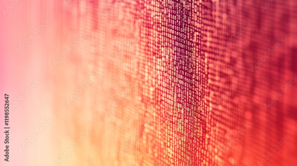 Poster binary code background