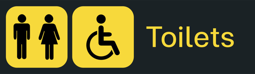 toilets sign design for templates.