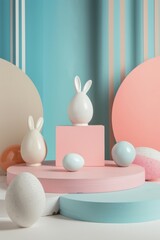 Fototapeta premium photo easter podium banner with empty space