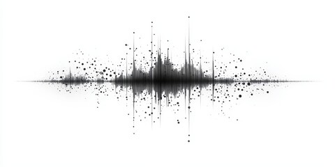 Abstract sound wave visualization, digital audio frequency graphic.