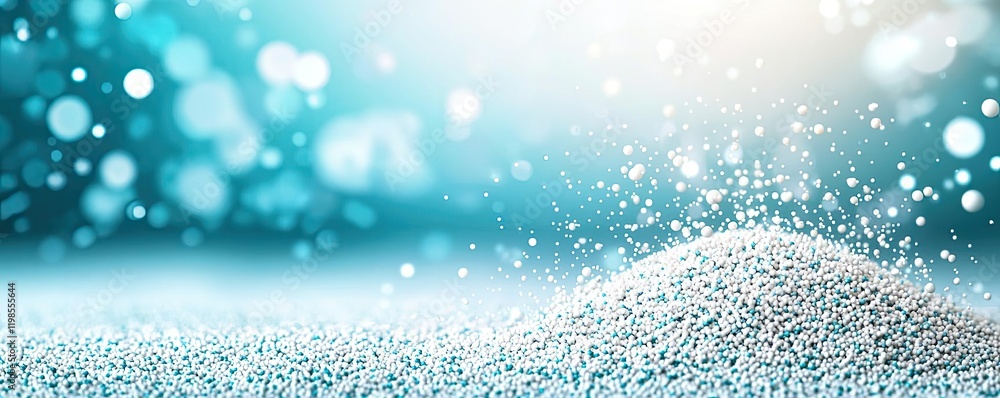 Poster dust pollution concept. close-up view of sparkling sand particles under soft lighting, creating a se