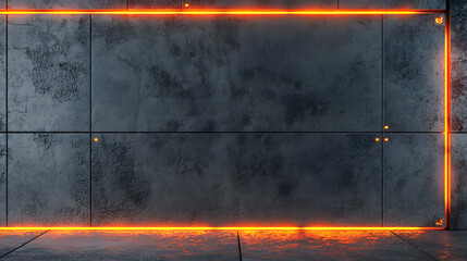 Neon frame display urban setting digital art futuristic environment close-up perspective visual innovation