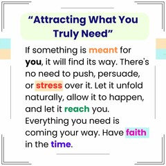 This is a pixel design illustrating the concept of attracting what you truly need, reminding you to trust the process, allow things to unfold naturally, and have faith in divine timing.