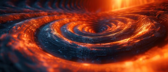 Abstract fiery swirl 8K ultra HD mesmerizing lines cosmic vortex energy flow fiery texture digital